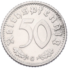 Монета 50 рейхспфеннигов 1935 года G Германия (реверс)
