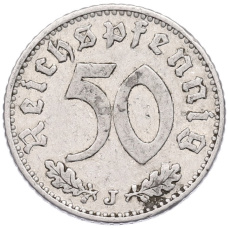 Монета 50 рейхспфеннигов 1935 года J Германия (реверс)