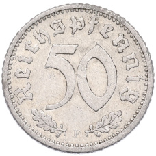 Монета 50 рейхспфеннигов 1935 года F Германия (реверс)