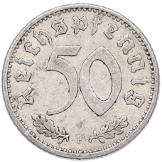 Монета 50 рейхспфеннигов 1935 года F Германия (реверс)