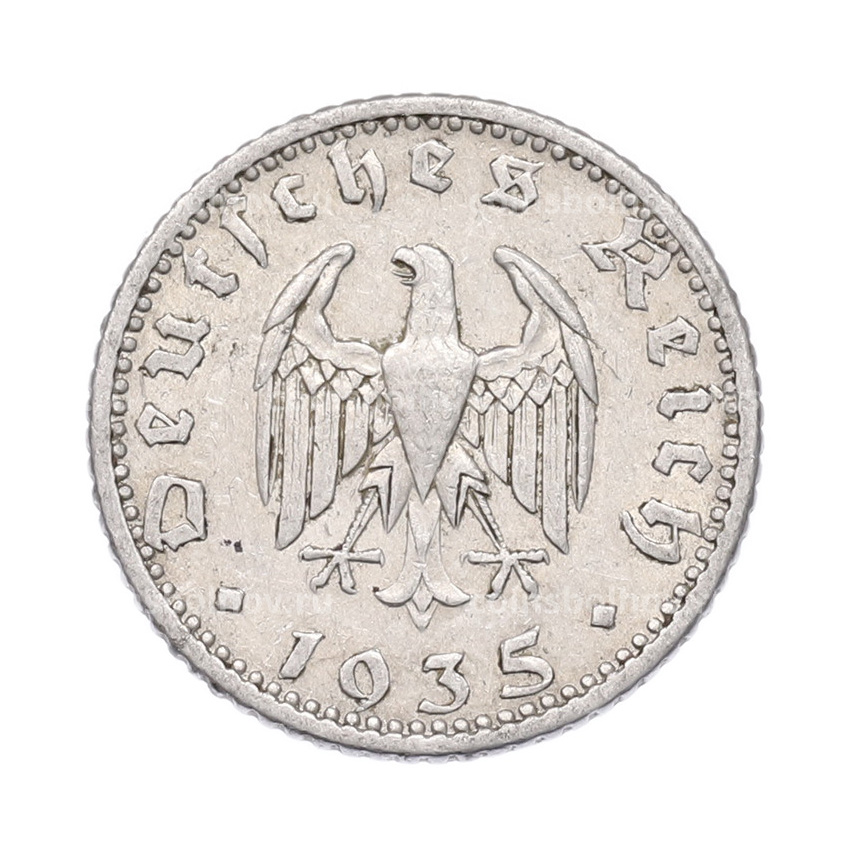 Монета 50 рейхспфеннигов 1935 года F Германия
