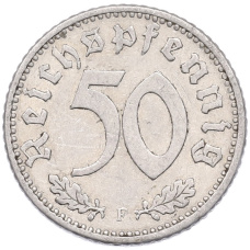 Монета 50 рейхспфеннигов 1935 года F Германия (реверс)
