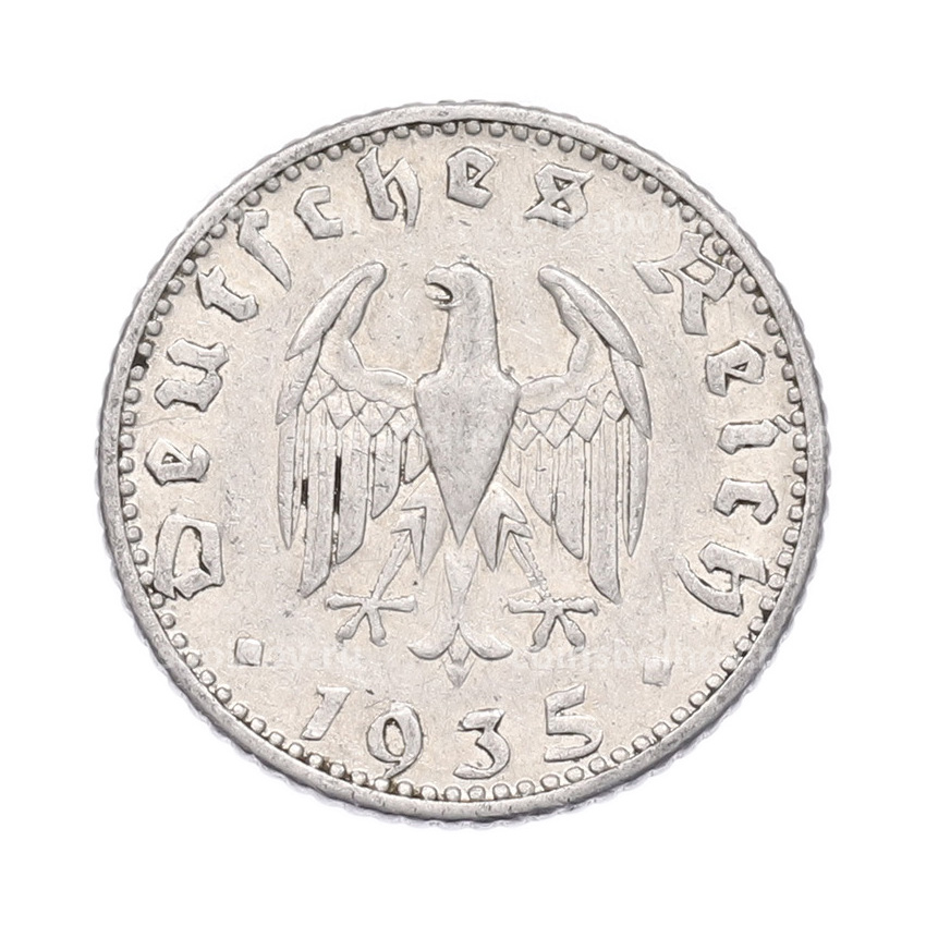 Монета 50 рейхспфеннигов 1935 года D Германия