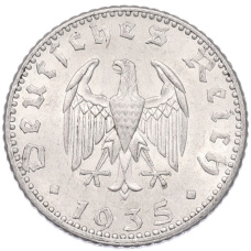 Монета 50 рейхспфеннигов 1935 года A Германия (аверс)