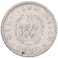 Монета 50 рейхспфеннигов 1935 года A Германия (аверс)
