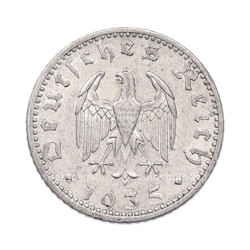 Монета 50 рейхспфеннигов 1935 года A Германия