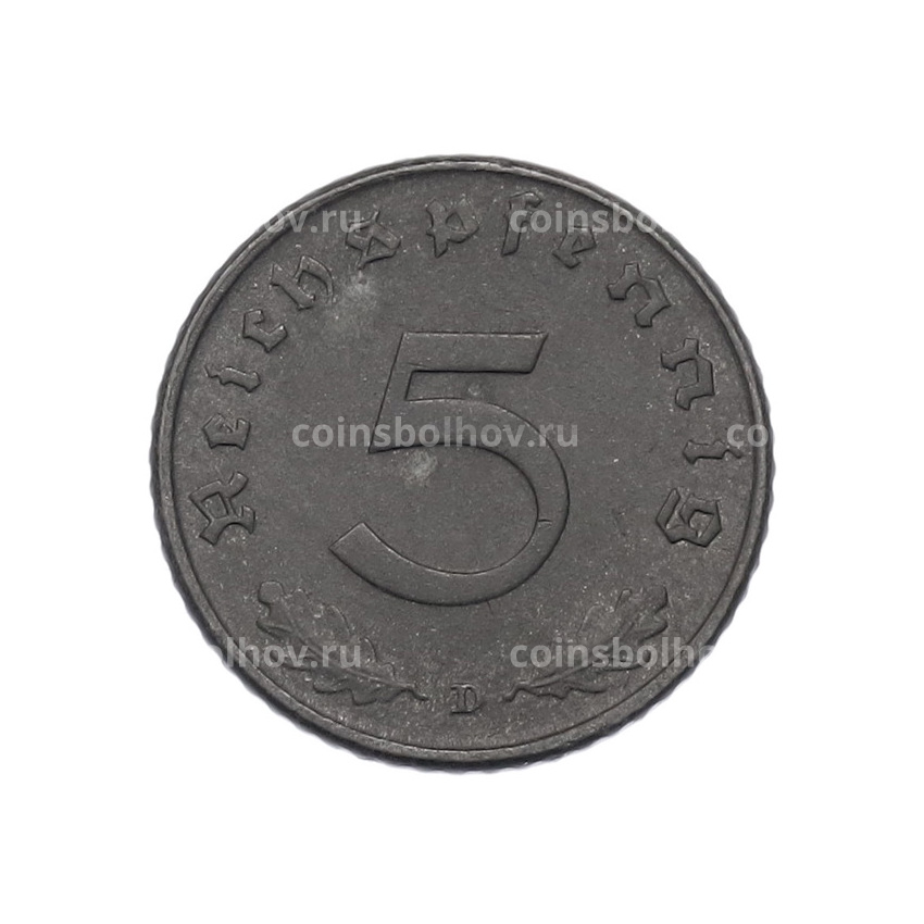 Монета 5 рейхспфеннигов 1947 года D Германия (вид 2)