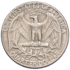 Монета 1/4 доллара (25 центов) 1967 года США (реверс)
