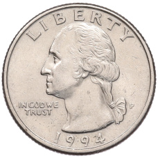Монета 1/4 доллара (25 центов) 1994 года P США (аверс)