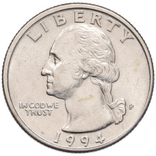 Монета 1/4 доллара (25 центов) 1994 года P США (аверс)