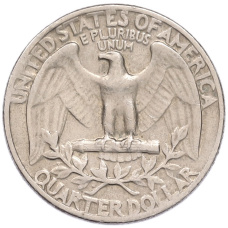 Монета 1/4 доллара (25 центов) 1967 года США (реверс)