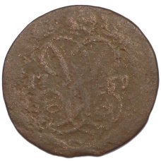 Монета Денга 1759 года (аверс)
