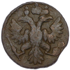 Монета Полушка 1735 года (реверс)