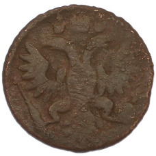 Монета Полушка 1736 года (реверс)