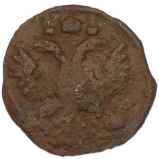 Монета Полушка 1735 года (реверс)