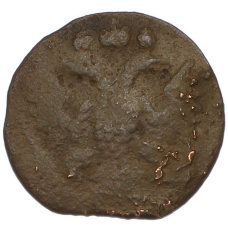 Монета Полушка 1735 года (реверс)