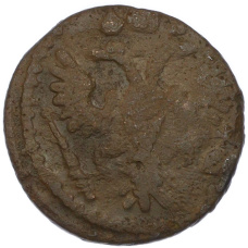 Монета Полушка 1735 года (реверс)