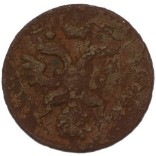 Монета Денга 1737 года (реверс)