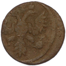 Монета Полушка 1735 года (реверс)