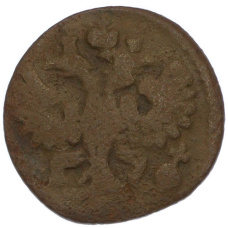 Монета Полушка 1735 года (реверс)