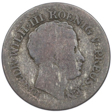 Монета 1 серебряный грош 1824 года Пруссия (реверс)