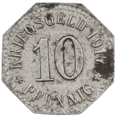 Монета 10 пфеннигов 1917 года Германия — город Висбаден (Нотгельд) (реверс)