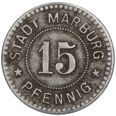 Монета 25 пфеннигов 1919 года Германия — город Марбург (Нотгельд) (реверс)