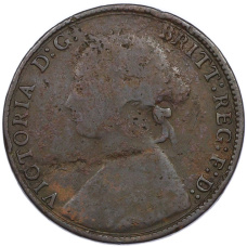Монета 1/2 пенни 1874 года Великобритания (реверс)