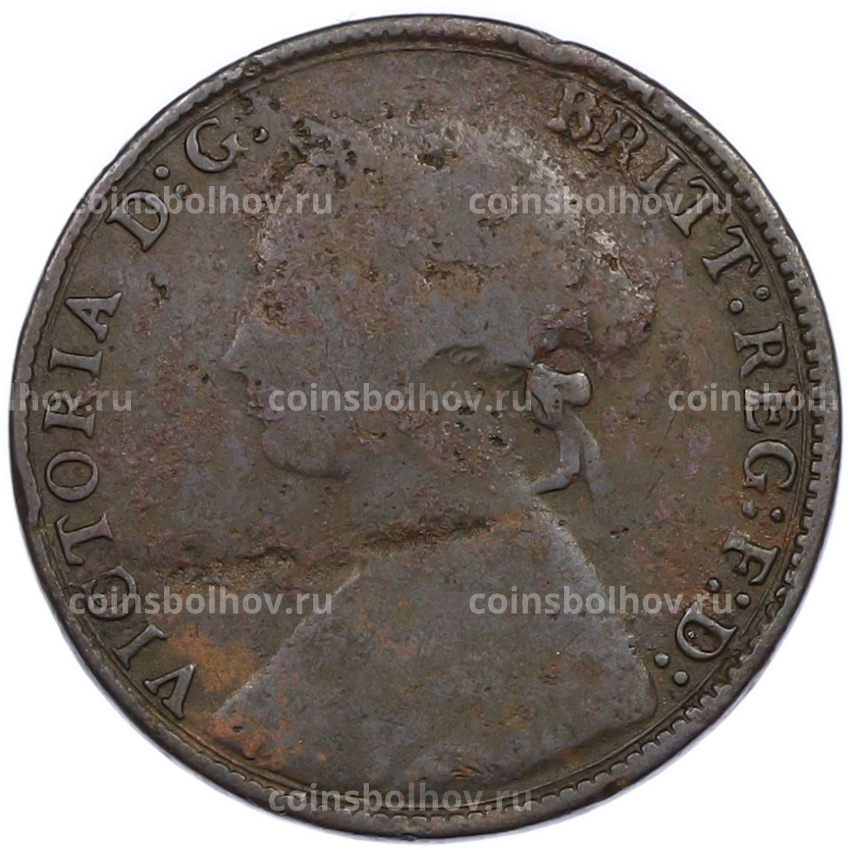 Монета 1/2 пенни 1874 года Великобритания (вид 2)