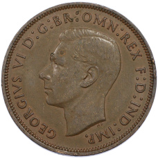 Монета 1 пенни 1948 года Великобритания (реверс)