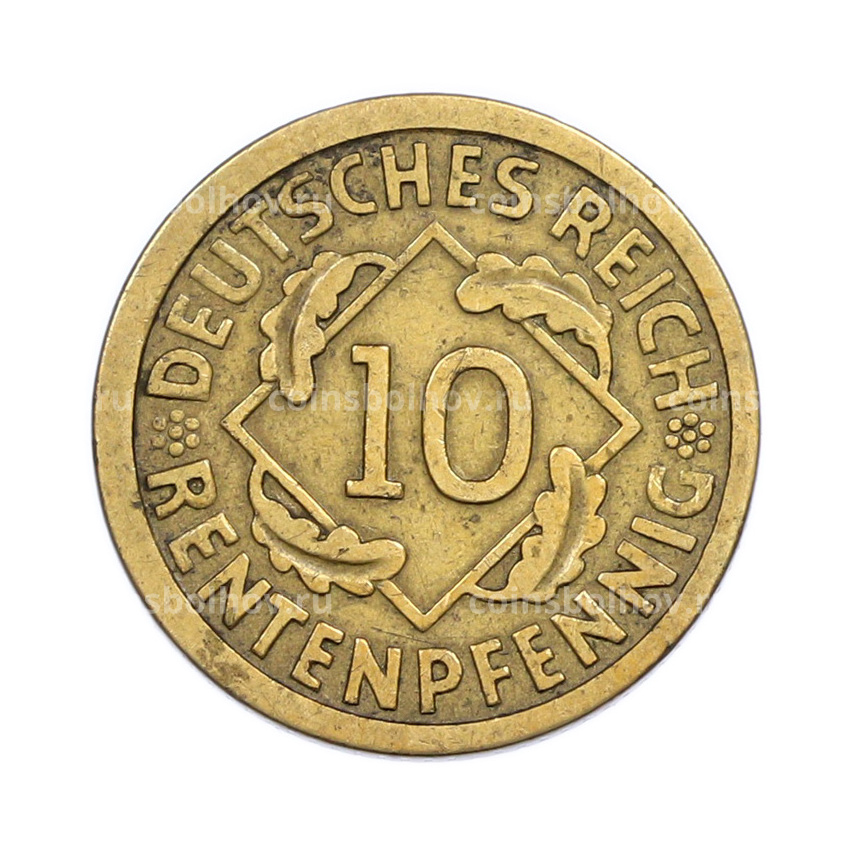 Монета 10 рентенпфеннигов 1923 года A Германия (вид 2)