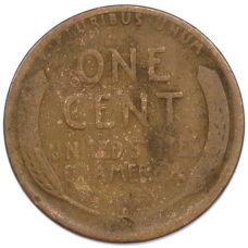 Монета 1 цент 1928 года S США (реверс)