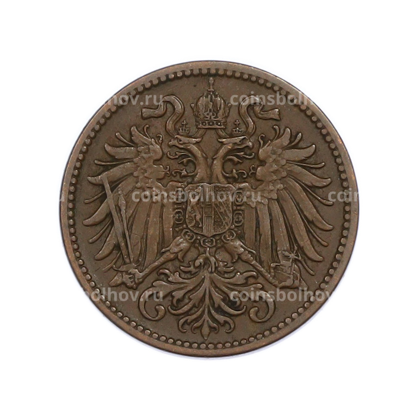 Монета 2 геллера 1910 года Австрия (вид 2)