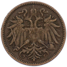 Монета 2 геллера 1903 года Австрия (реверс)