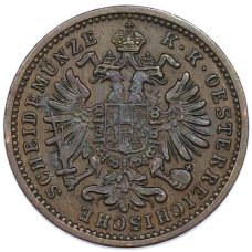 Монета 1 крейцер 1891 года Австрия (реверс)