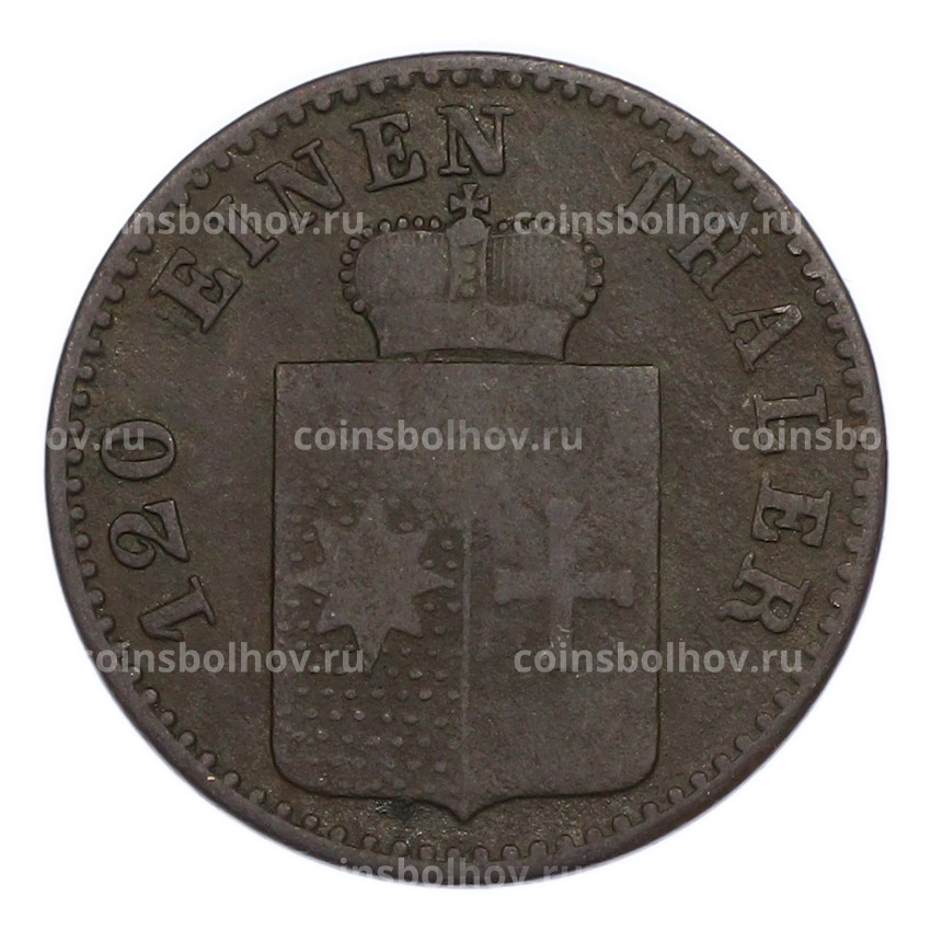Монета 3 пфеннига 1855 года Вальдек-Пирмонт (вид 2)