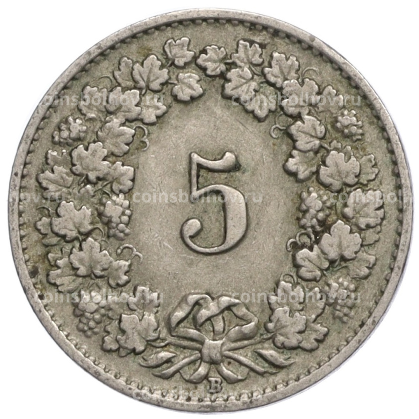 Монета 5 раппенов 1927 года Швейцария (вид 2)