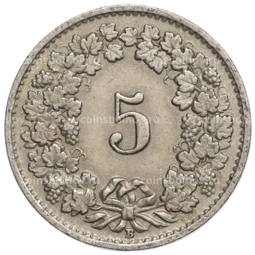 Монета 5 раппенов 1927 года Швейцария (вид 2)