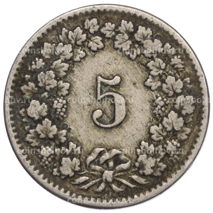Монета 5 раппенов 1894 года Швейцария (вид 2)