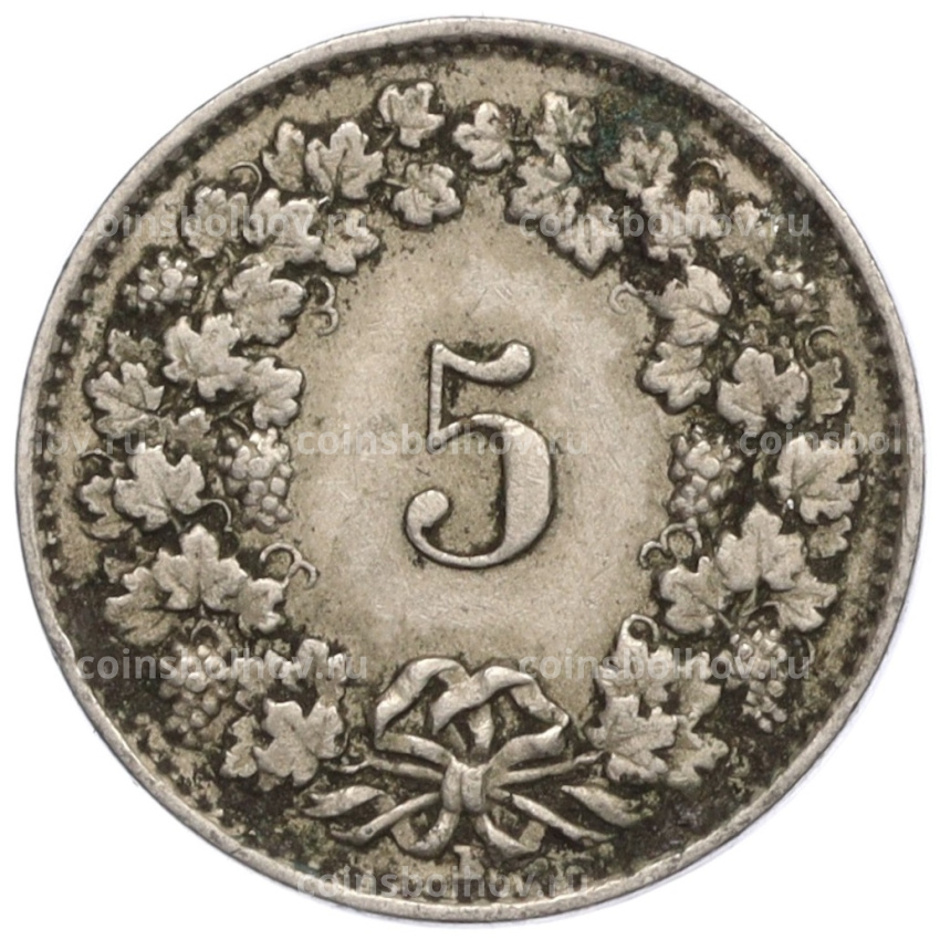 Монета 5 раппенов 1930 года Швейцария (вид 2)