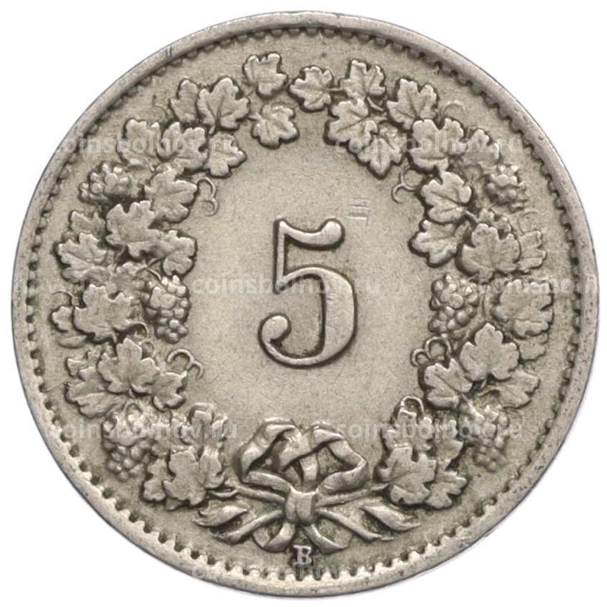 Монета 5 раппенов 1927 года Швейцария (вид 2)