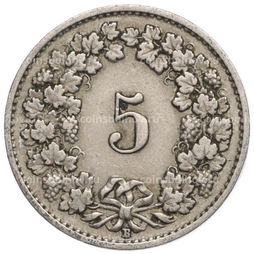 Монета 5 раппенов 1927 года Швейцария (вид 2)