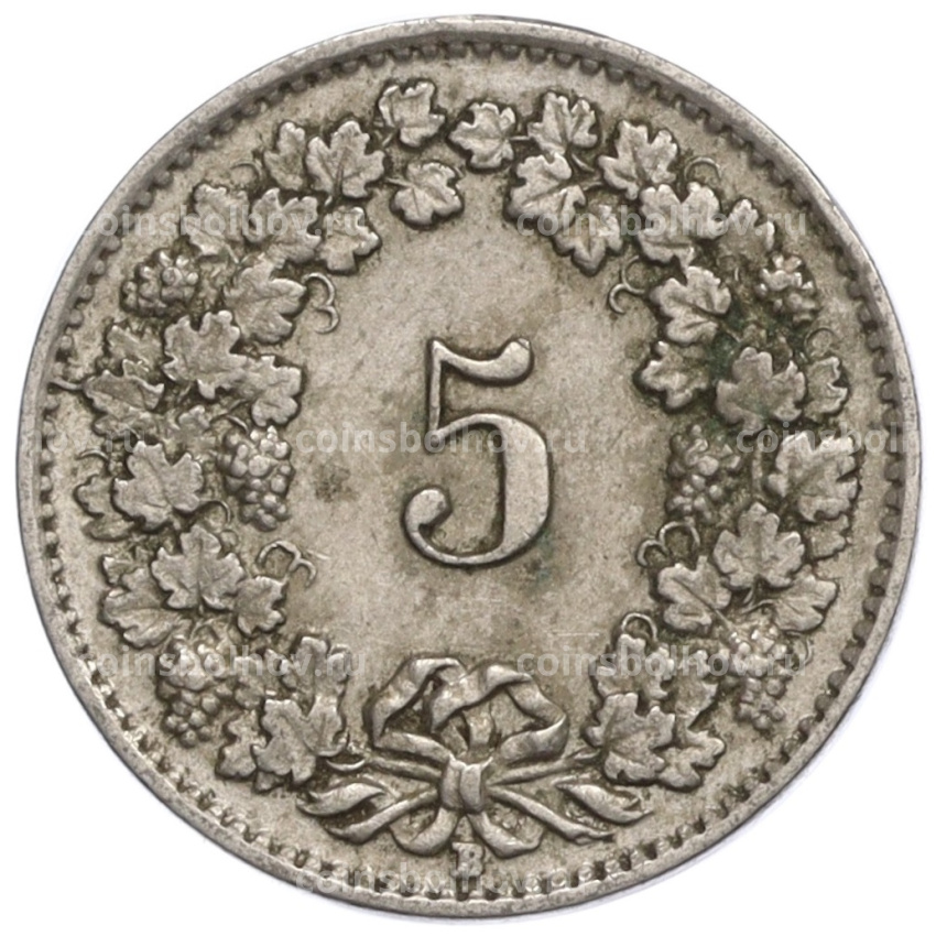 Монета 5 раппенов 1927 года Швейцария (вид 2)