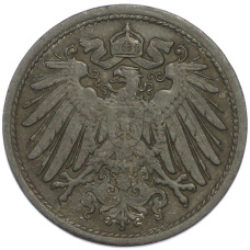Монета 10 пфеннигов 1917 года Германия (реверс)
