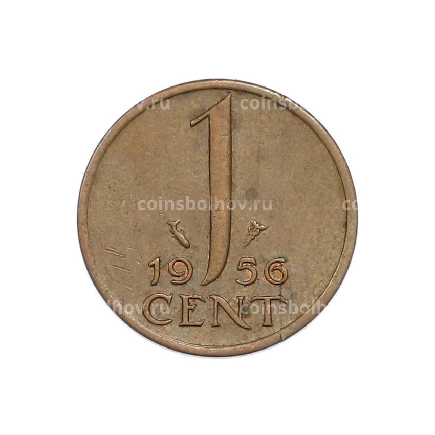 Монета 1 цент 1956 года Нидерланды