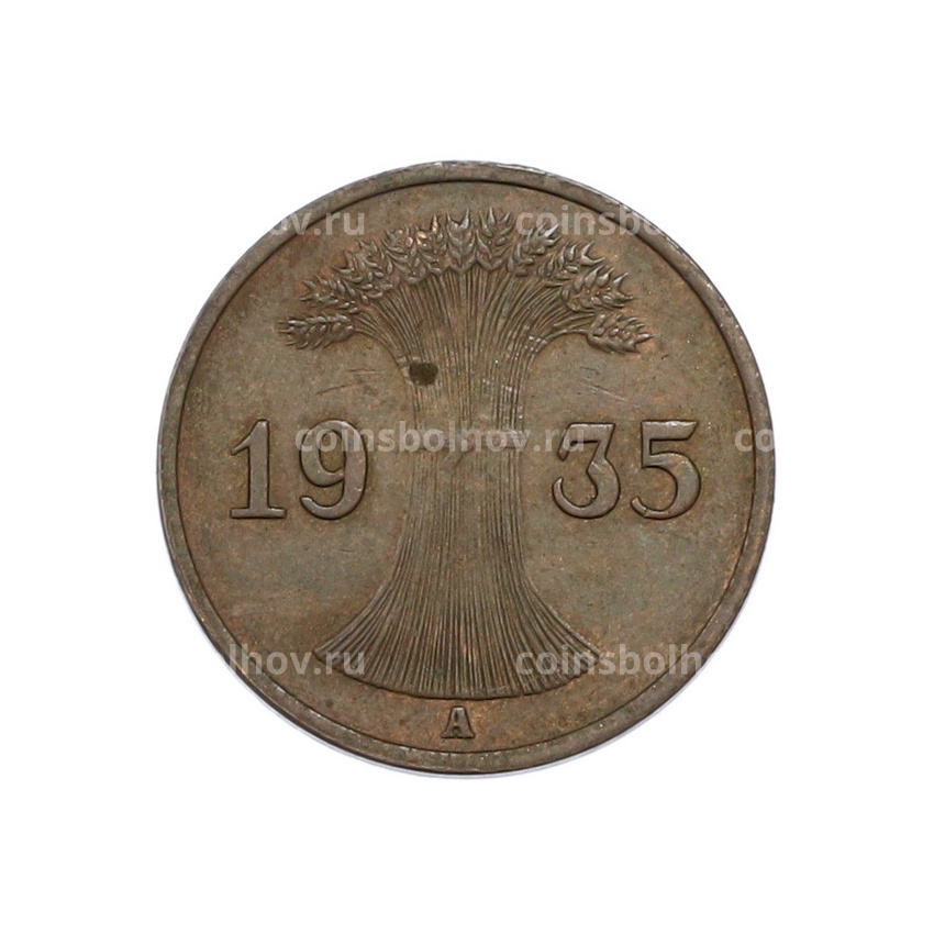 Монета 1 рейхспфенниг 1935 года A Германия