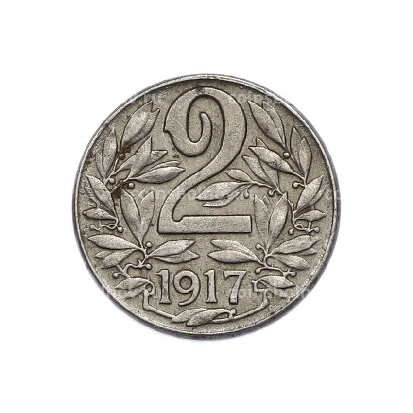 Монета 2 геллера 1917 года Австрия