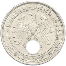 Монета 50 рейхспфеннигов 1938 года A Германия (аверс)