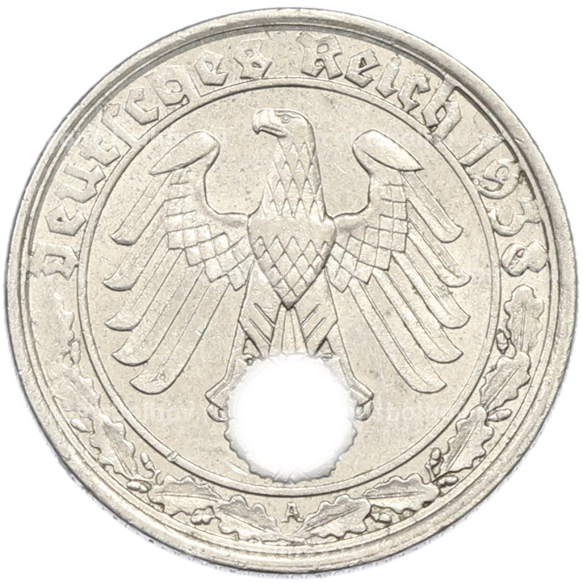Монета 50 рейхспфеннигов 1938 года A Германия