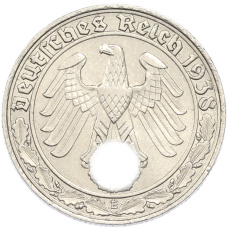 Монета 50 рейхспфеннигов 1938 года E Германия (аверс)